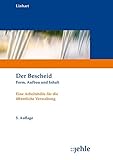 Image de Der Bescheid: Form, Aufbau und Inhalt - Eine Arbeitshilfe für die öffentliche Verwaltung