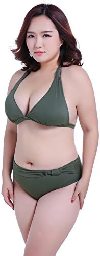 Engood Women's Plus Size Push Up Padded Swimsuit Bikini Set 4X-Large