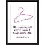 Carrie Bradshaw Wandschrank Zitat A3 / A4 / A5 / 5 x 7 