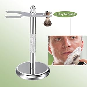 ACEVIVI Deluxe Chrome Razor and Brush Stands,Silver - Image 2