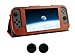 Produktbild Chickwin Nintendo Switch Joy-Con Controlle Ultra Thin Leder Anti-Rutsch-Flip Case Cover Skins Schutzhülle + 2 Thumb Griffe (Braun)