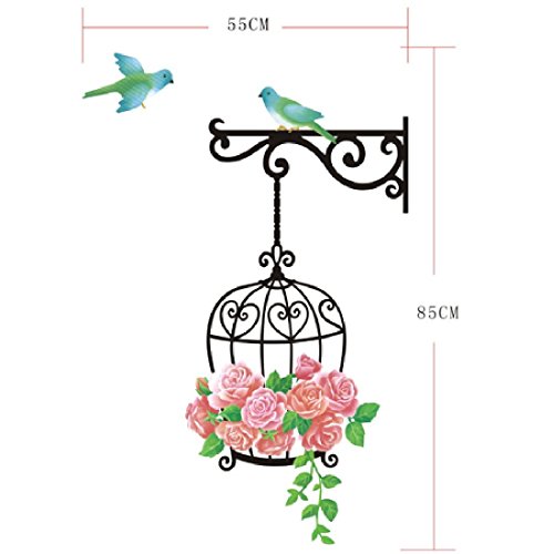 joyliveCY Abnehmbare Art Vinyl Zitat DIY Wall Sticker Aufkleber Wandbild Dekoration Zimmer Vogelkäfig - 7