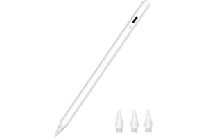 BONZATA Stylus Stift für iPad 2018-2024, 15 Mins Schnellladefunktion Palm-Ablehnung und Neigungssensitivität, Pencil für iPad 10/9/8/7/6, iPad Mini 6/5, iPad Air 5/4/3, iPad Pro 11''/12,9''