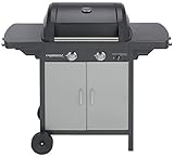 Campingaz Barbecue à Gaz Class 2 LX Plus Vario, 2 Brûleurs, Puissance 7.5kW, Grille et Plancha en Acier Double émaillage, 2 Tablettes Latérales