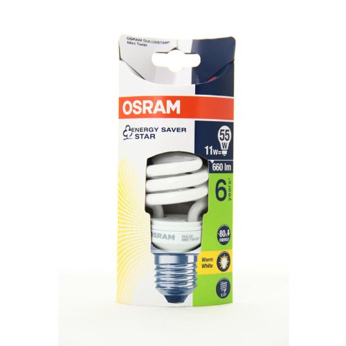 Preisvergleich Produktbild Osram Energiesparlampe, Dulux Twist, E27-Sockel, 12 Watt, Warmweiß - 2700K