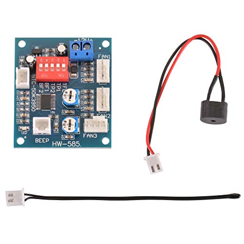 Kreema 12V PWM PC CPU Fan Contrôleur de Vitesse Module Alarme Haute Température 50mm x 43mm