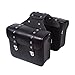 Produktbild SunTime Motorrad Satteltasche aus Leder und Fahrradtasche, Große Kapazität PU-Leder für Dreieckige Außentasche Universelles Taschenpaket von Lagerung für Harley Davidson ( 2PC - Schwarz )