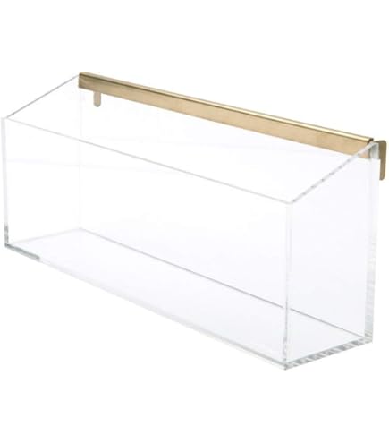 Merely Home Wall Folder Made of High Quality Clear Acrylic Set of 2 Post Holder for Office Documents with 3 Screw Caps in Various Colours