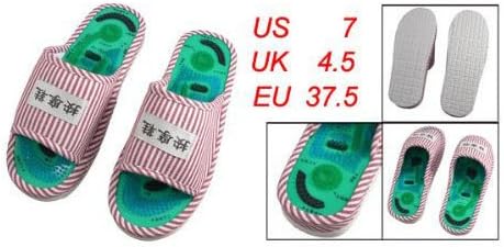 OnlineGroceryStore(TM) FK 5X Ladies' Striped Health Care Foot Acupoint Massage Flat Slippers in Pair FK