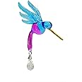 Handmade Fantasy Glass Hummingbird Suncatcher Gift Purple