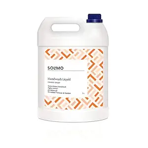 Amazon Brand - Solimo Liquid Handwash Refill Can, Orange Ginger, Germ Protect, ph-Balanced, 5 L