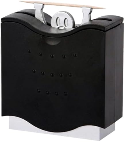 Porta Stuzzicadenti In Acciaio Inox Con Dispenser A Pressione, 2 Pezzi, Contenitore Da Tavolo Igienico 10x5 Cm - 5