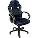 Produktbild TecTake Bürostuhl Racing Chefsessel Sportsitz mit Gepolsterten Armlehnen - Diverse Farben - (Blau | nr. 402160)