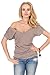Produktbild Shirt Bluse V-Ausschnitt in 8 Farben Gr. 36 38 S M, M187 Cappuccino