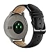 Produktbild Happysdh Armband kompatibel mit Garmin vivomove HR,Smartwatch Zubehör Luxury Leather Ersatzarmband Armbänder Smartwatch für Männer Frauen (Schwarz)