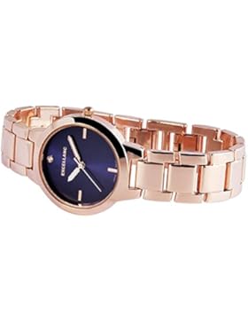 Rotgolduhr Ladywatch rose`blue