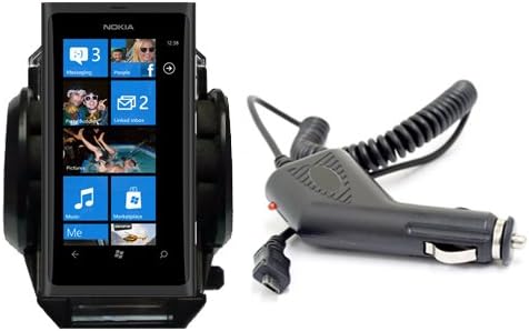 Xylo Car Kit: Windscreen Suction Mount Holder and In Car Charger for the Nokia Lumia 800 Mobile Phone