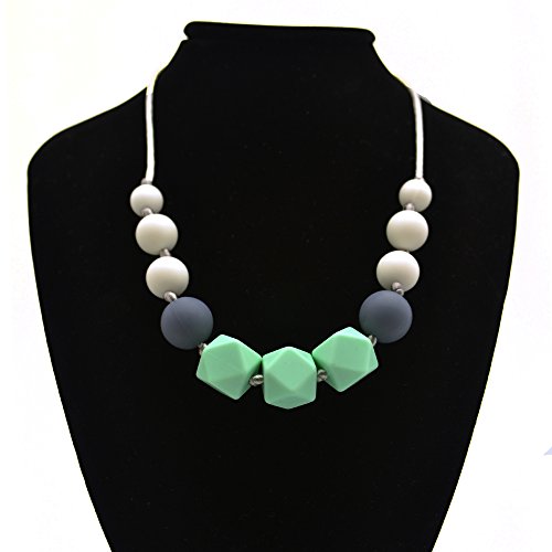 Happy-Dolle bébé collier de dentition, perles de dentition en silicone, 100% sans BPA