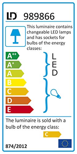 Leuchten Direkt 50356-17 - Lámpara de techo (4 x G4, 20 W), color cromo