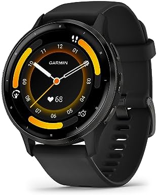 Garmin Venu 3, Smartwatch AMOLED 1,4", Cassa 45mm, Microfono e Speaker, Musica, GarminPay, +30 App sport, GPS, Cardio, SpO2, Autonomia 14 giorni, Black & Slate