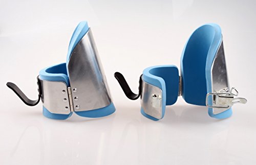 Gravity Boots mit Sicherheitsverschluss Universalgröße 1 Paar mit 2 extra Neopren Schonern Hängeschuhe Bauchtraining Bauchtrainer