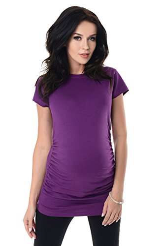Purpless MaternityPlain Cotton Top Pregnancy T-Shirt Tee for Pregnant Women 5025