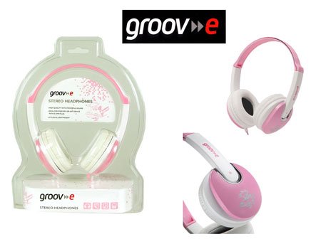 Price comparison product image (Groov-e) Stereo Headphones (Pink)