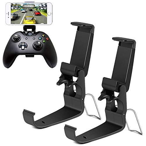HJD Store 2Pack Xbox One Controller Game Clip Soporte plegable para smartphones para iPhone/One-Plus/LG/Huawei/HTC, compatible con Xbox One/Steelseries Nimbus/Steam Controller