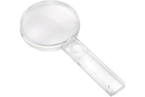 Eschenbach 2612807 - Reading magnifier with additional lens in handle, Excellent orientation on reading material due to transparent frame, Dimensions Lens: Ø 80 mm, Magnification: 2,3x, Dioptre: 5,3