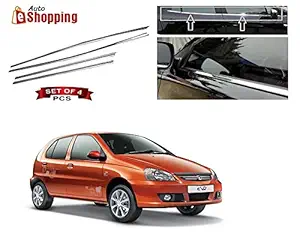 Auto E-Shopping Tata Indica Exterior Lower Window Garnish in Chrome Finish Stainless Steel Set of 4 Pcs.