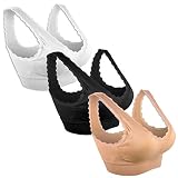 3er Pack Libella Damen Bügelloser Wohlfühl-BH Komfort-BH Schlaf-BH Freizeit- und Sport BH Seamless Sporttop 3747