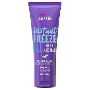 Aussie Instant Freeze Hair Gel with Jojoba Oil & Sea Kelp, 7 Ounce
