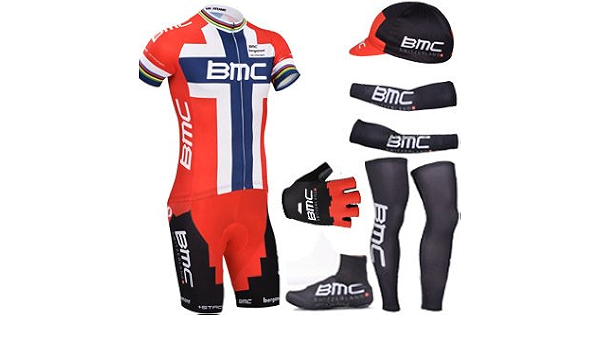 Maglia ciclismo BMC di riciclaggio, blu Jersey di riciclaggio, bavaglini  pantaloncini, berretto, braccio scaldamuscoli, scarpe copertura (M) :  Amazon.it: Abbigliamento