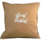Kissenhülle, Kissenbezug, Kissen, 40x40, Motiv: Graf Schlaf