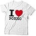 Produktbild Sexspielzeug Fun T-SHIRT I LOVE PORNO S WHITE Sexshop