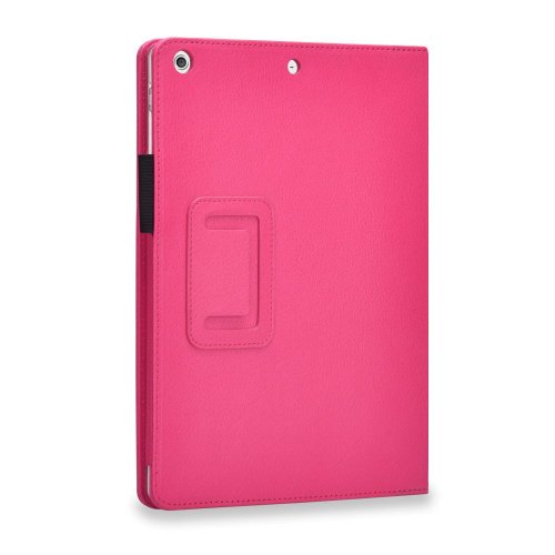 Invero® Executive Ledertasche umfasst Ständer Feature, Displayschutzfolie und Eingabestift Kugelschreiber für Apple Ipad Air / Ipad 5 5th Generation 2013 (Rose / Pink) - 4