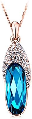 NIUWJ Women Fashion Wild Necklace Artificial Crystal Slippers Items Decorated,GimhaeBlue