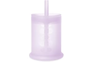 olababy Silikonowy kubek do nauki picia z pokrywką ze słomką | kubek do picia dla niemowląt | od 6 miesięcy do 12-18 miesięcy dla małych dzieci | kubek do picia dla dzieci i kubek do smoothie | baby