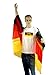 Produktbild Grovendo Deutschland Fan-Flagge UMHANG Umhänge-Fahne mit Ärmeln Flaggenumhang PONCHO in satt leuchtenden Nationalfarben schwarz-rot-gold