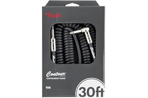 Fender 30' Cavi per Strumenti Serie Contour™ a Spirale, Black
