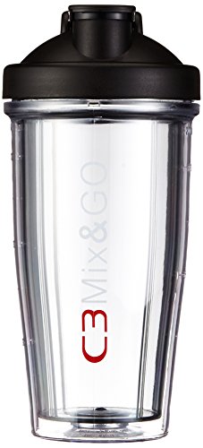 C3 doppelwandiger Becher mit Trinkverschluß, 0,5 L, schwarz