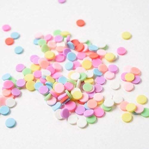 Handmade Material Polymer Clay Chip Round 4 x 4 mm Pastel Color 3 g
