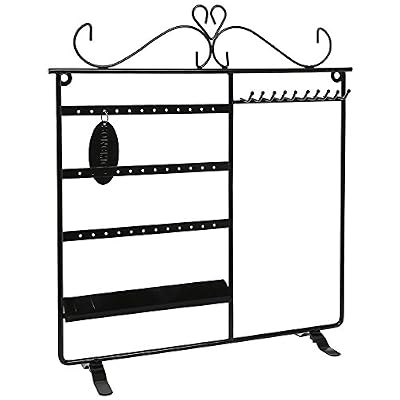 Songmics® JDS005B range-bijoux en métal noir