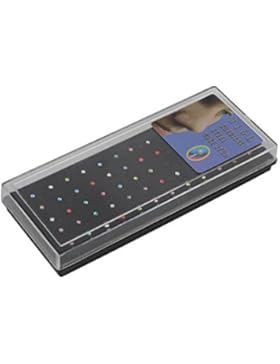 iDealhere 60/Set 316 L Stahl Nasenstecker Nasenpiercing Kristall Strass Ringe Nase Piercing Mix Farbe (Multi Farbe)