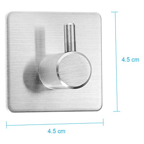 Rovtop 4 Stück Hanken Handtuchhaken Selbstklebend Haken Handtuchhalter Kleiderhaken - 3
