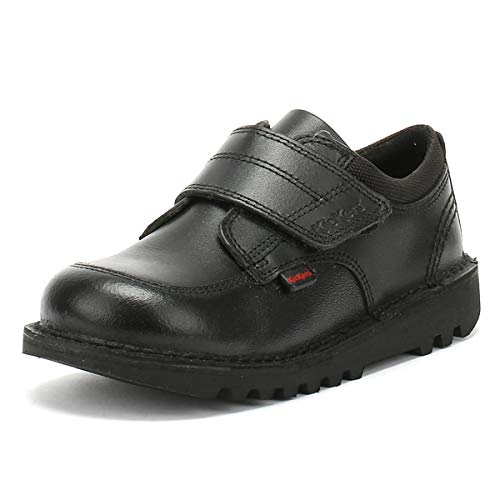 Kickers Boy's Kick Scuff Lo School Shoes | Smart Everyday School Look | Everyday Comfort Fit, Cushioned for All-Day Wear, Black, 5 UK Child