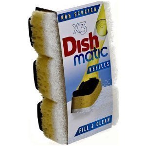 2XDish Matic non scratch Refills x3