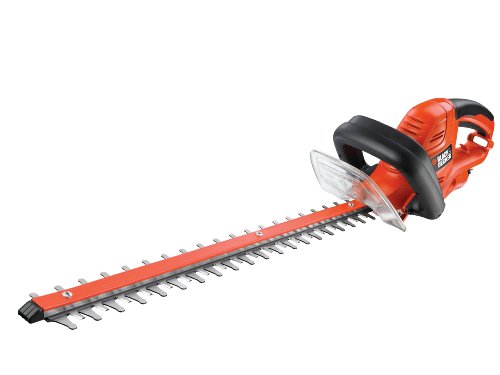 Black+Decker GT5050 500W Elektro-Heckenschere Schwertlänge 50cm, 22mm Schnittstärke, 2-Hand-Schaltung, asymmetrischer Klingenschliff inkl. Messerschutzhülle, schwarz orange - 2
