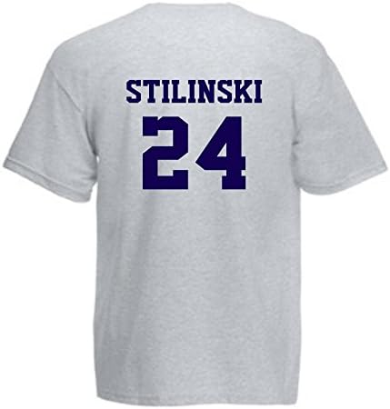 Stiles Stilinski Inspired Grey Adult T Shirt Novelty 24 Lacrosse (Medium)