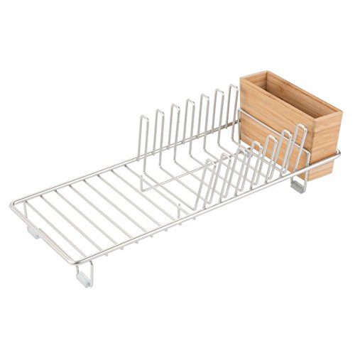 InterDesign 74345EU Formbu Kompaktes Abtropfgestell für die Küchenspüle, Steel, satiniert / natur / durchsichtig, 37,4 x 14,5 x 10 cm